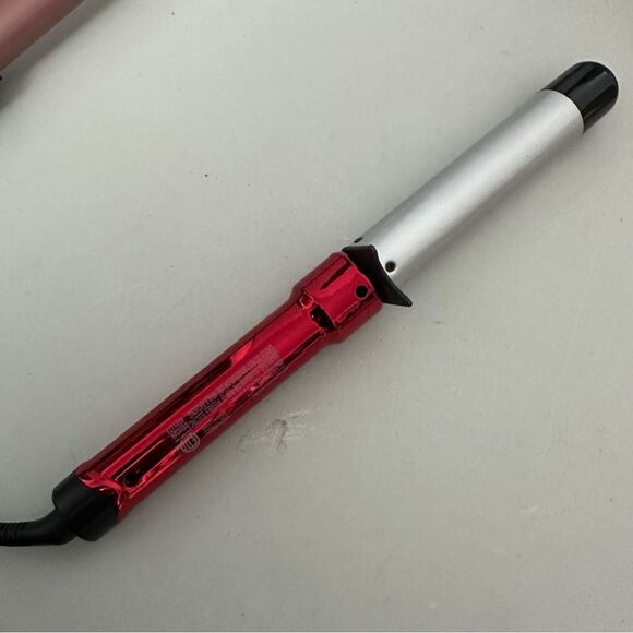 Bed Head Red Silver Corded Electric Curlipops Clamp Free Curling Wand EUC - Picture 6 of 6